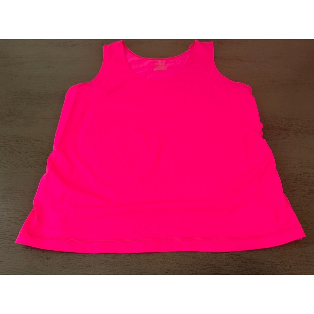 neon pink WORTHINGTON plus size tank top shirt 2X